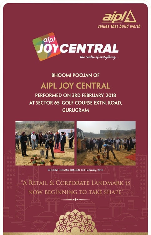 Few glimpses of the auspicious Bhoomi Poojan of AIPL Joy Central in Gurgaon Update